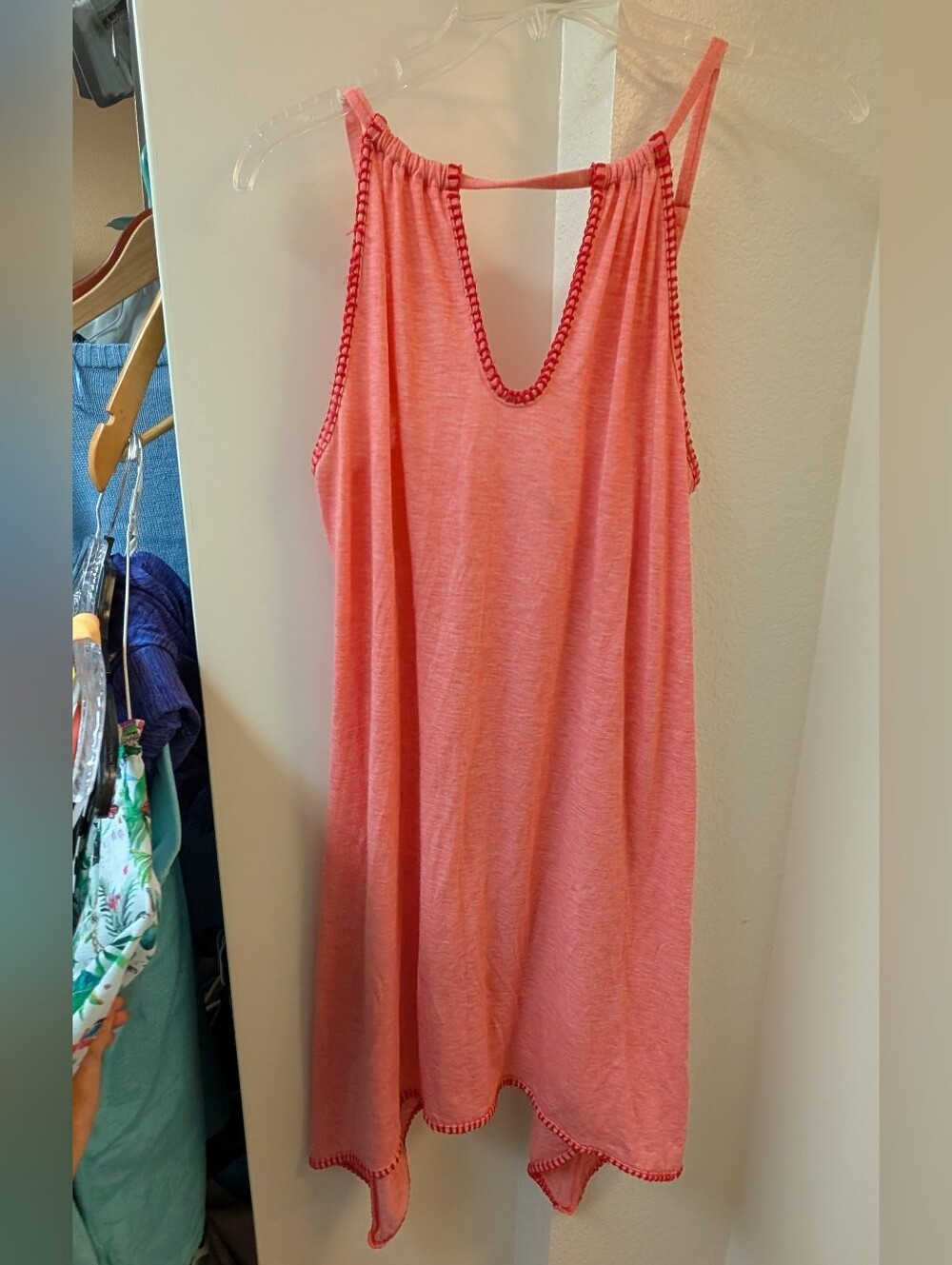 LUCKY BRAND salmon pink sleeveless dress